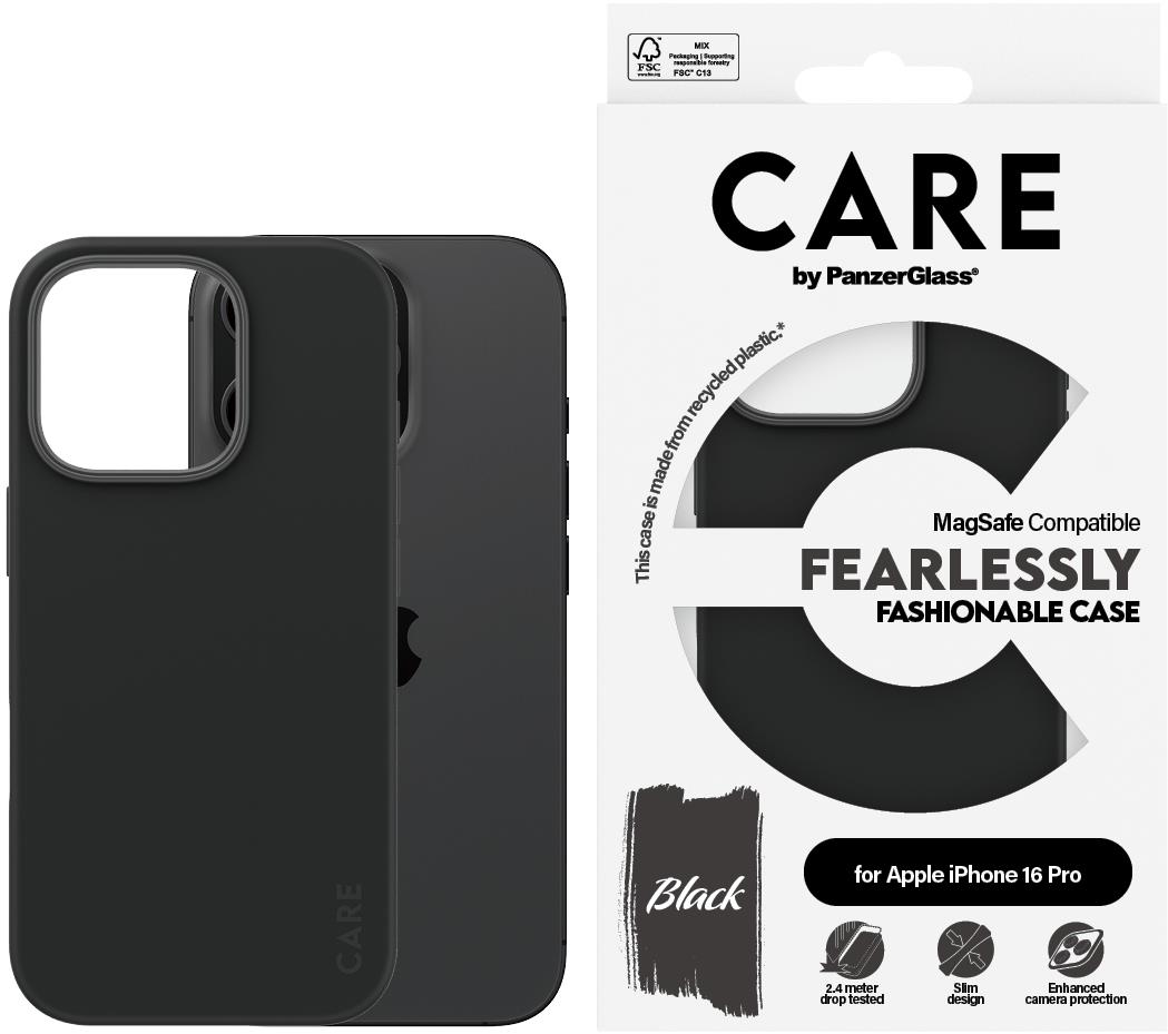 PanzerGlass CARE kryt Apple iPhone 16 Pro MagSafe Fearlessly čierny