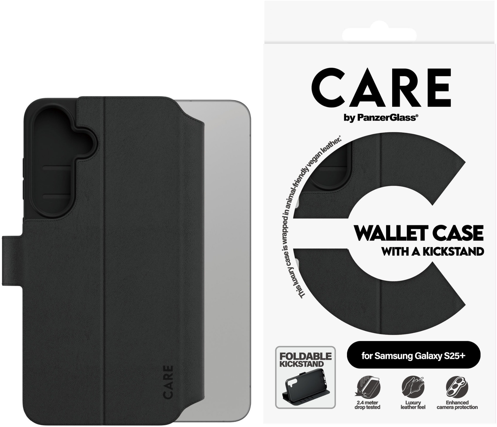 PanzerGlass CARE puzdro Samsung Galaxy S25+ Wallet Kickstand