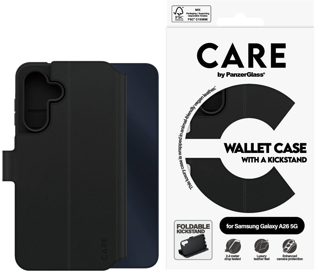 PanzerGlass CARE puzdro Samsung Galaxy A26 5G Wallet Kickstand