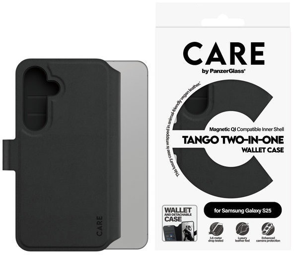 PanzerGlass CARE puzdro Samsung Galaxy S25 Tango 2 v 1 Wallet QI