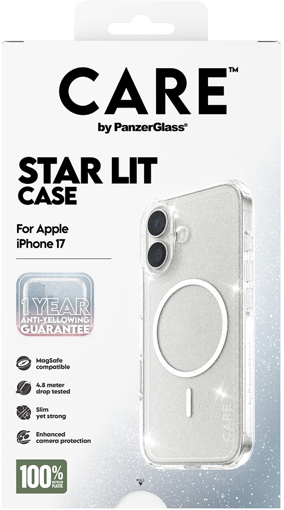 PanzerGlass CARE kryt Apple iPhone 17 Star Lit trblietavý/biely MagSafe