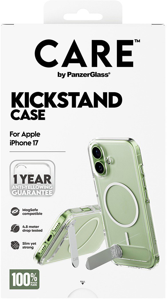 PanzerGlass CARE kryt Apple iPhone 17 Kickstand strieborný/biely MagSafe