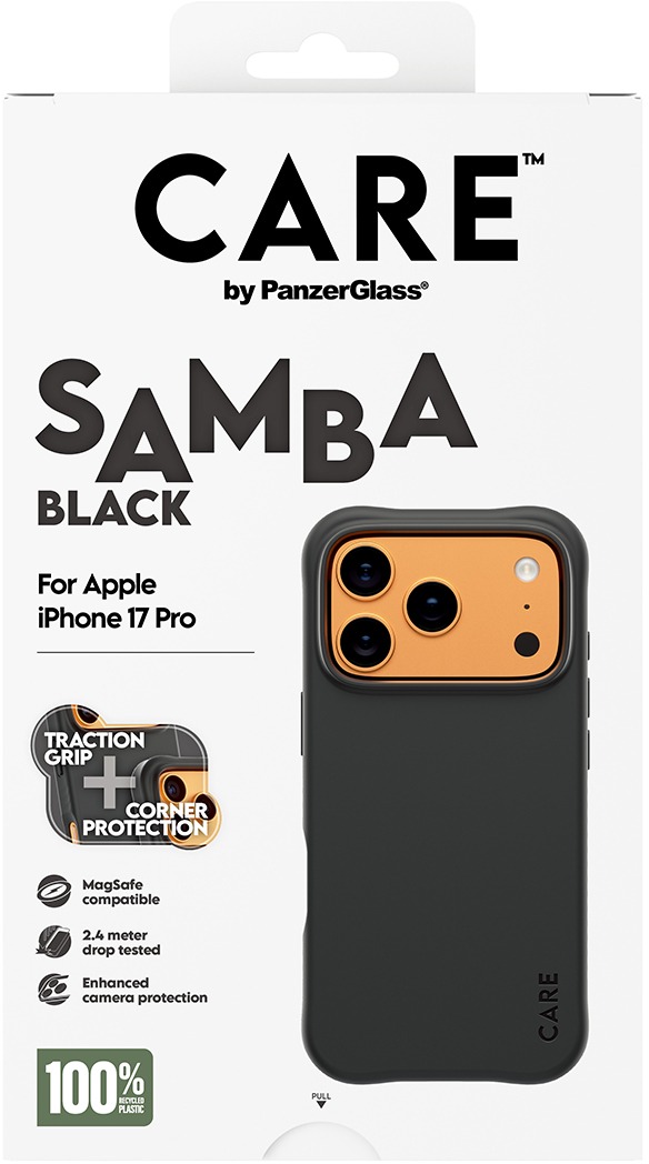 PanzerGlass CARE kryt Apple iPhone 17 Pro MagSafe Samba Black