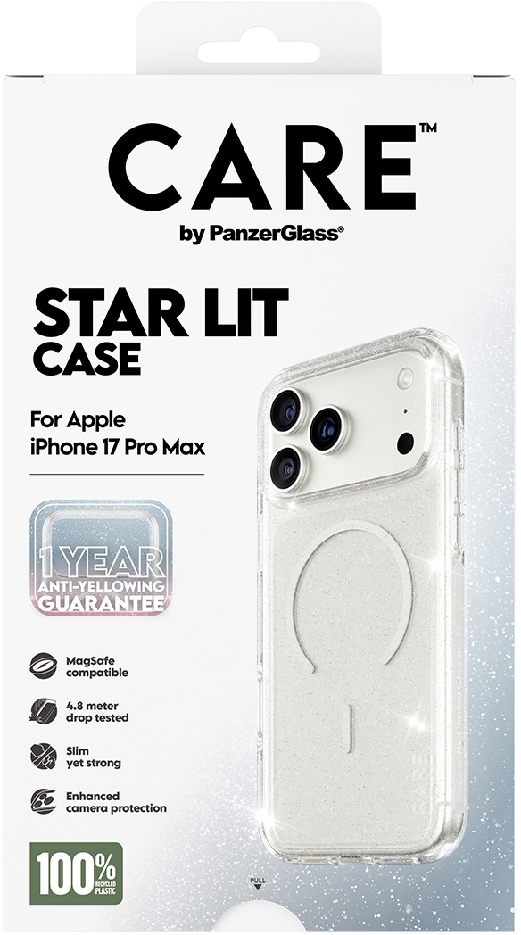 PanzerGlass CARE kryt Apple iPhone 17 Pro Max Star Lit trblietavý/biely MagSafe
