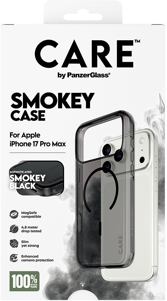PanzerGlass CARE kryt Apple iPhone 17 Pro Max Smokey dymový/čierny MagSafe