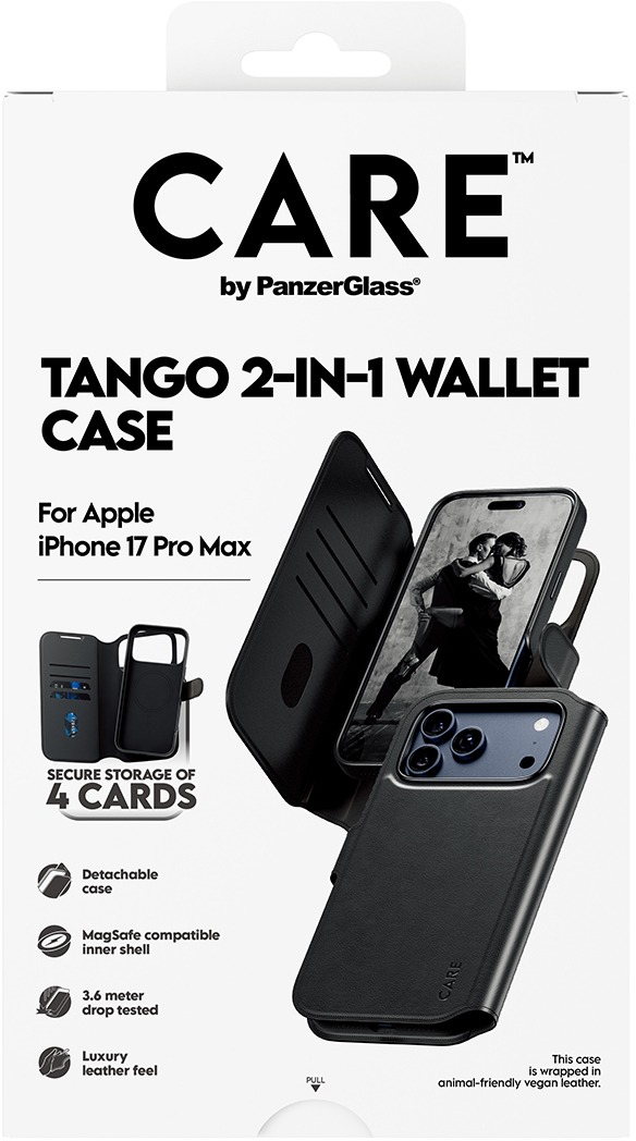 PanzerGlass CARE puzdro Apple iPhone 17 Pro Max MagSafe Tango 2 v 1 Wallet