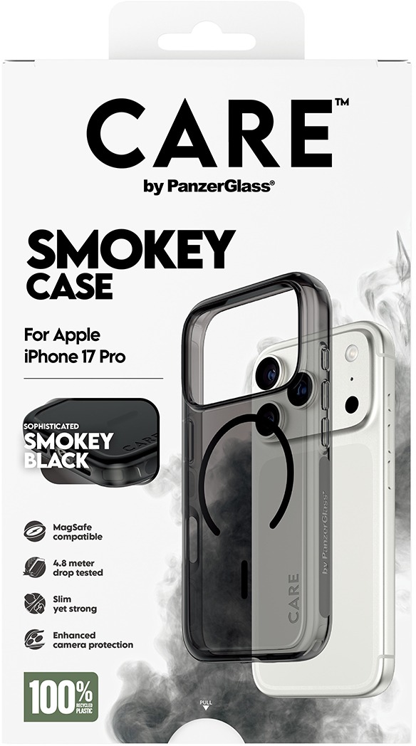 PanzerGlass CARE kryt Apple iPhone 17 Pro Smokey dymový/čierny MagSafe