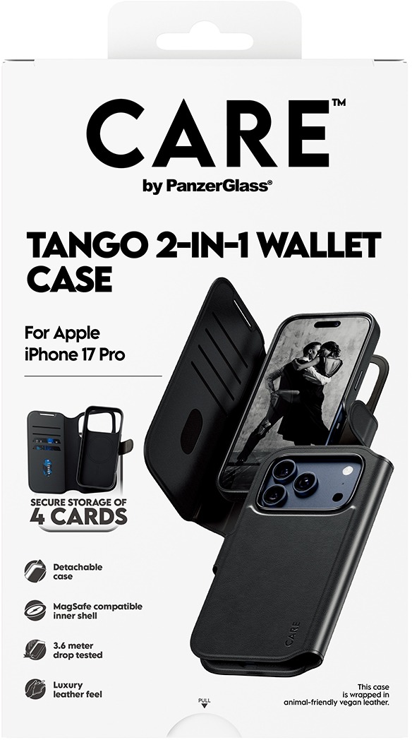 PanzerGlass CARE puzdro Apple iPhone 17 Pro MagSafe Tango 2 v 1 Wallet