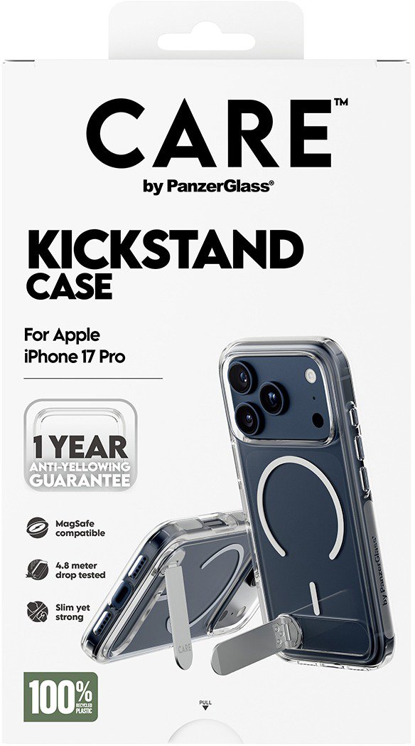 PanzerGlass CARE kryt Apple iPhone 17 Pro Kickstand strieborný/biely MagSafe