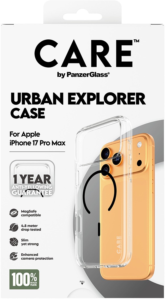 PanzerGlass CARE kryt Apple iPhone 17 Pro Max Urban číry/čierny MagSafe