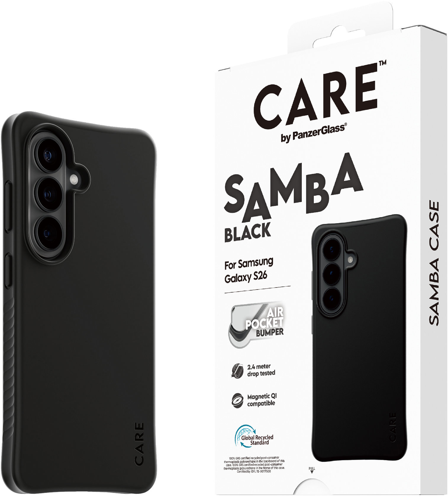 PanzerGlass CARE kryt Samsung Galaxy S26 Samba čierny/biely Qi