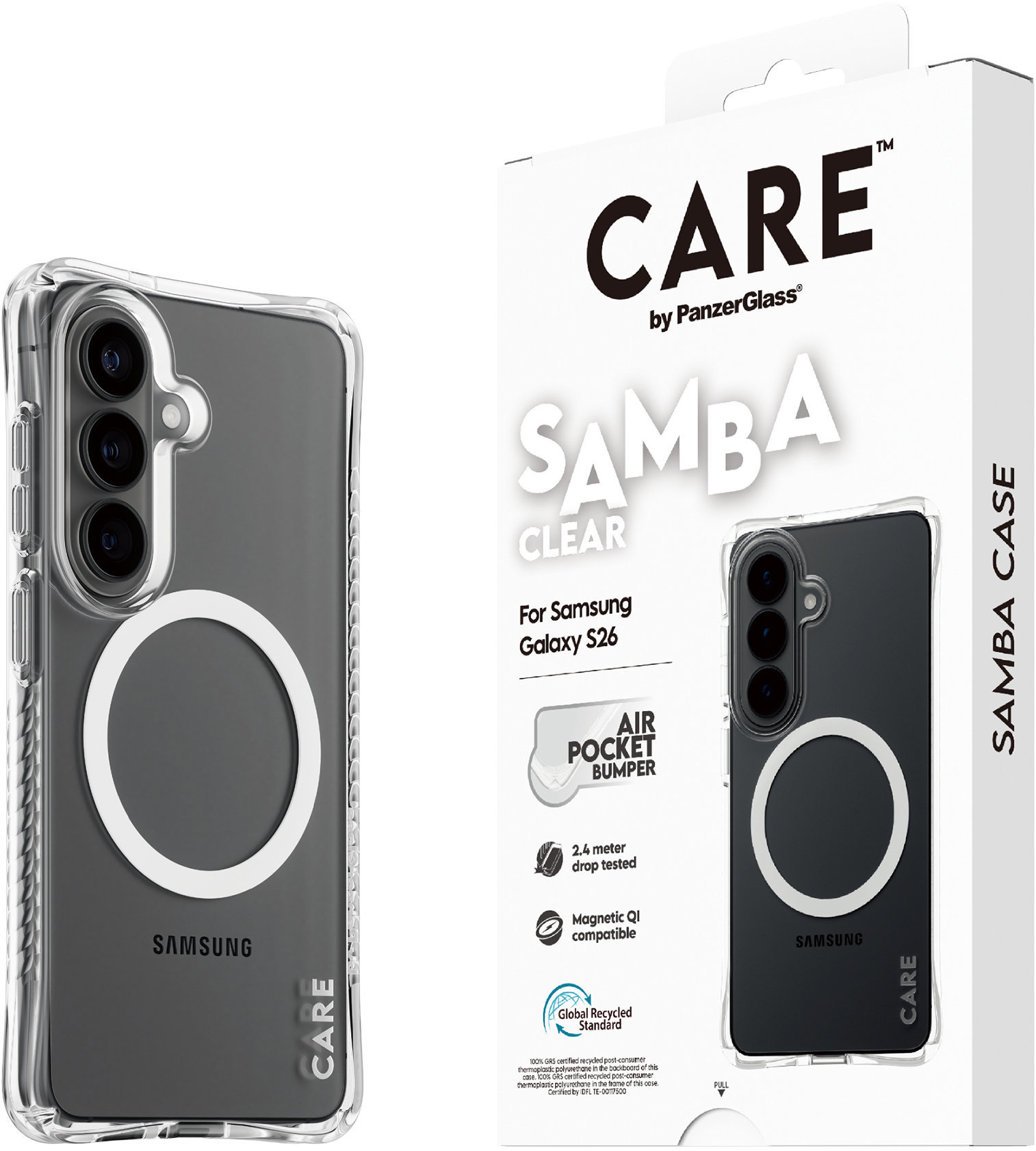 PanzerGlass CARE kryt Samsung Galaxy S26 Samba číry/biely Qi
