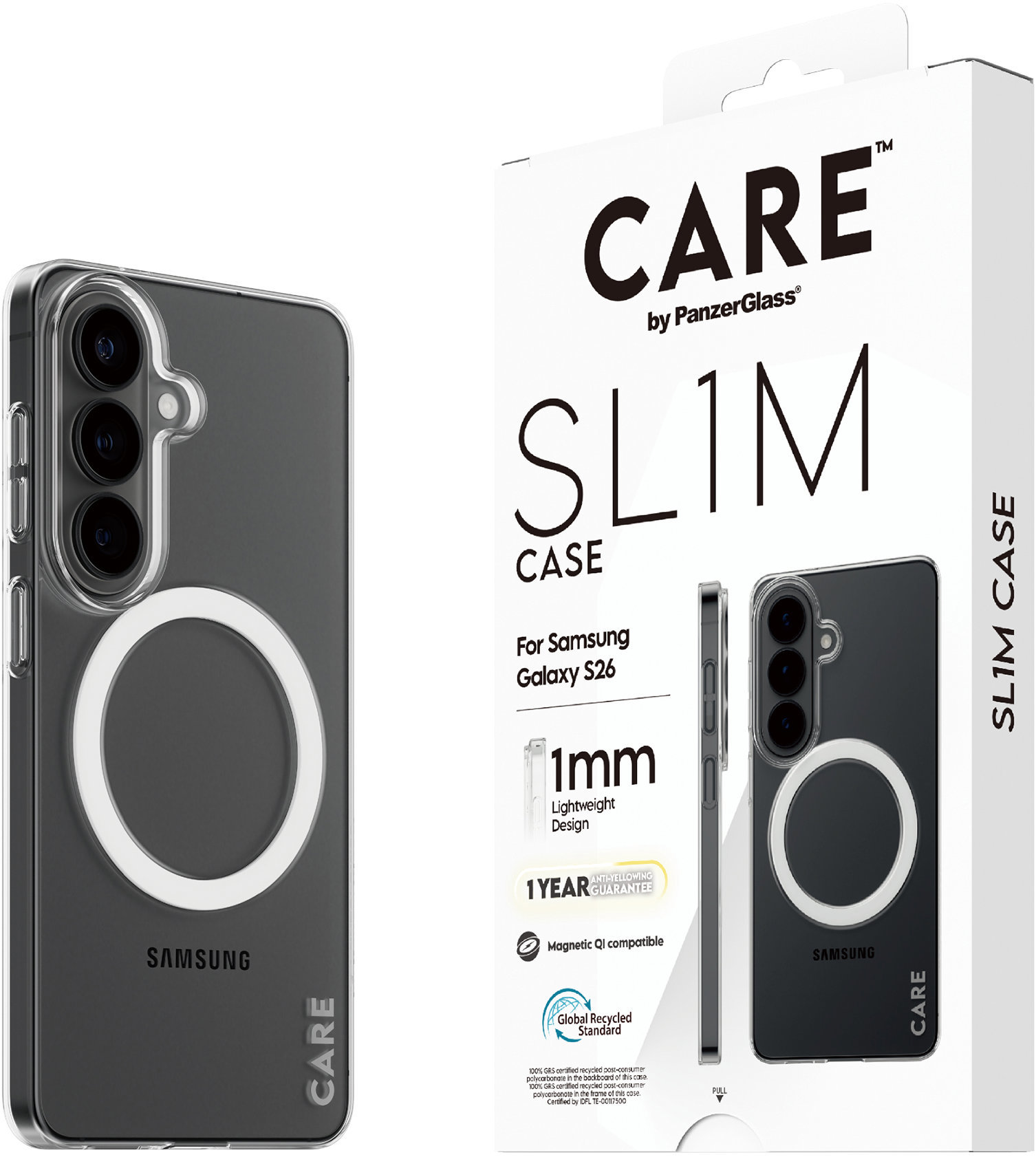 PanzerGlass CARE kryt Samsung Galaxy S26 SL1M Qi číry + ročná záruka proti žltnutiu