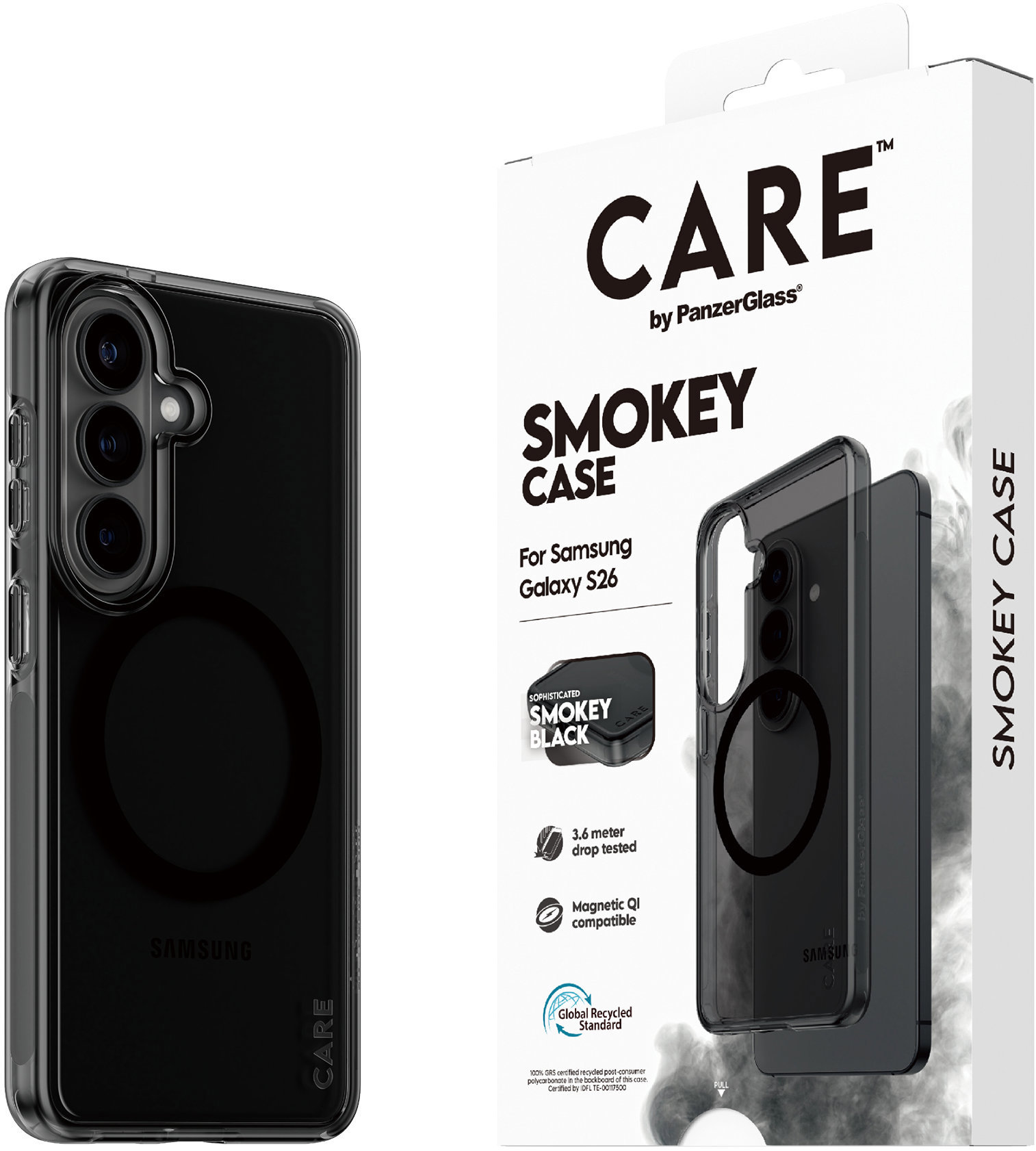 PanzerGlass CARE kryt Samsung Galaxy S26 Smokey dymový/čierny Qi