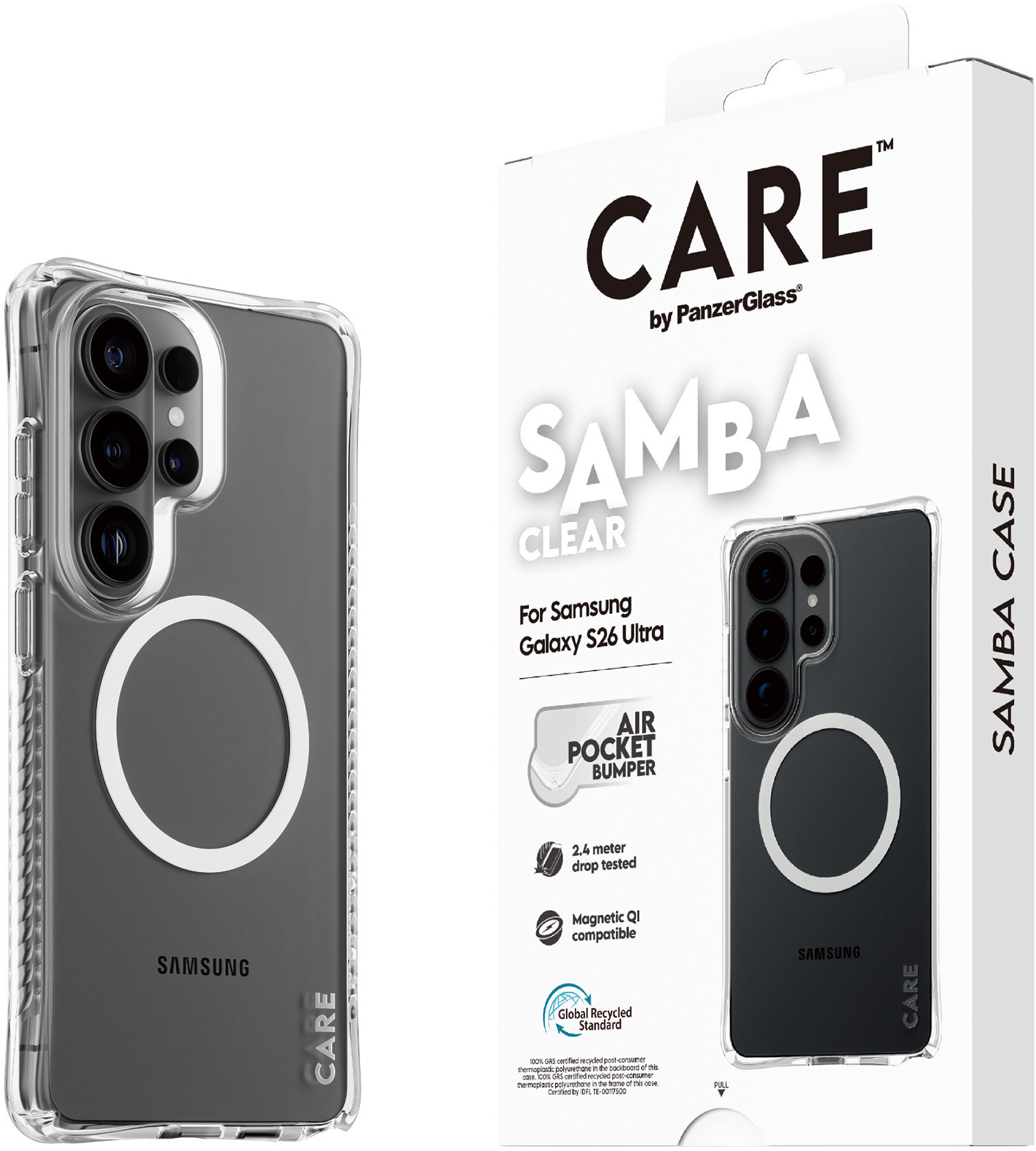 PanzerGlass CARE kryt Samsung Galaxy S26 Ultra Samba číry/biely Qi