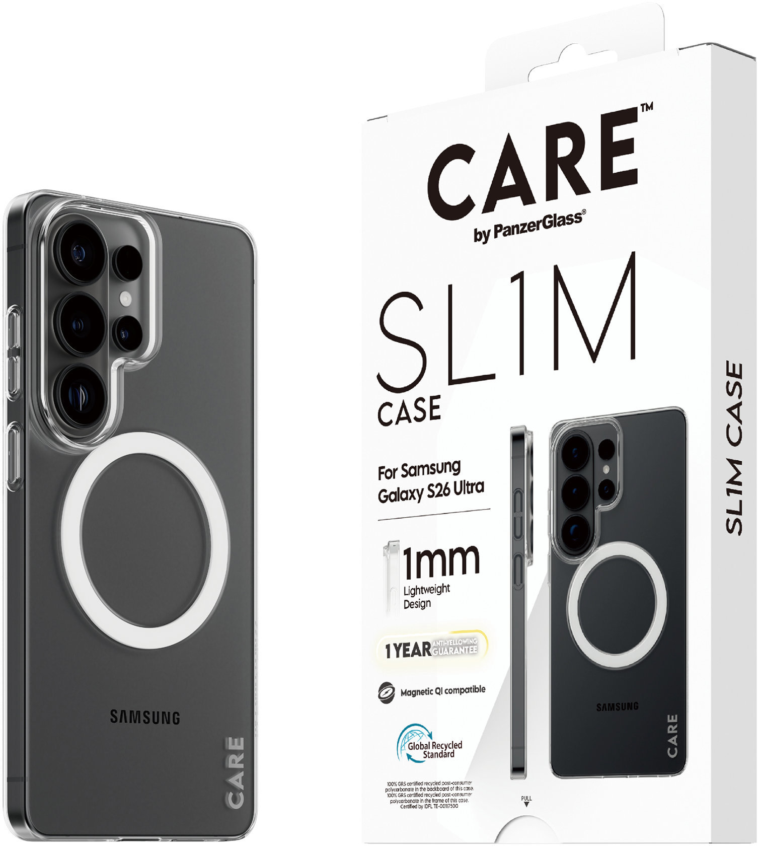 PanzerGlass CARE kryt Samsung Galaxy S26 Ultra SL1M Qi číry + ročná záruka proti žltnutiu