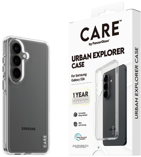 PanzerGlass CARE kryt Samsung Galaxy S26 Urban číry + ročná záruka proti žltnutiu