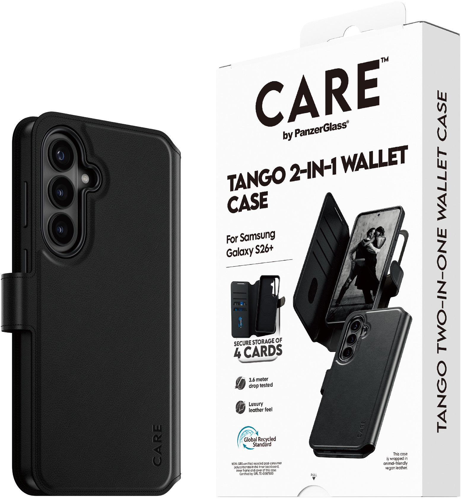 PanzerGlass CARE puzdro Samsung Galaxy S26+ Tango 2 v 1 Wallet Qi