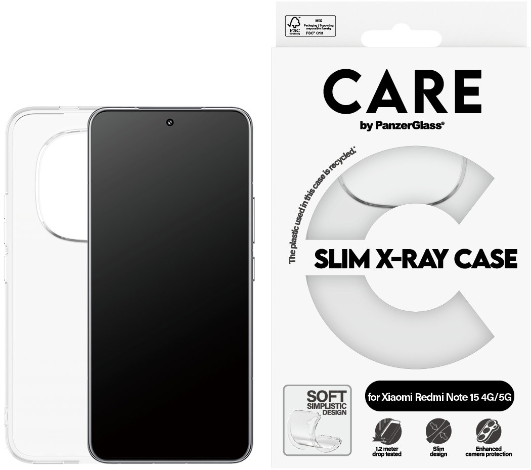 PanzerGlass CARE kryt Xiaomi Redmi Note 15 5G X-Ray číry