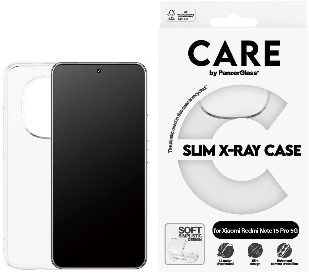 PanzerGlass CARE kryt Xiaomi Redmi Note 15 Pro 5G X-Ray číry