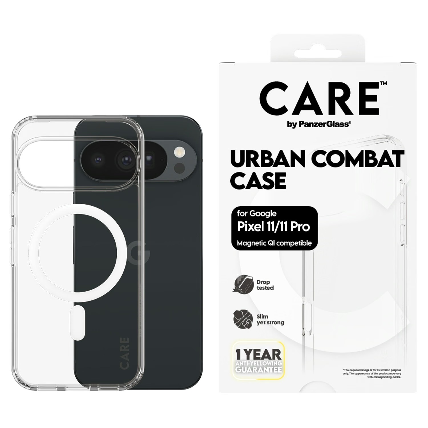 PanzerGlass CARE kryt na Google Pixel 11 Pro Urban Qi číry