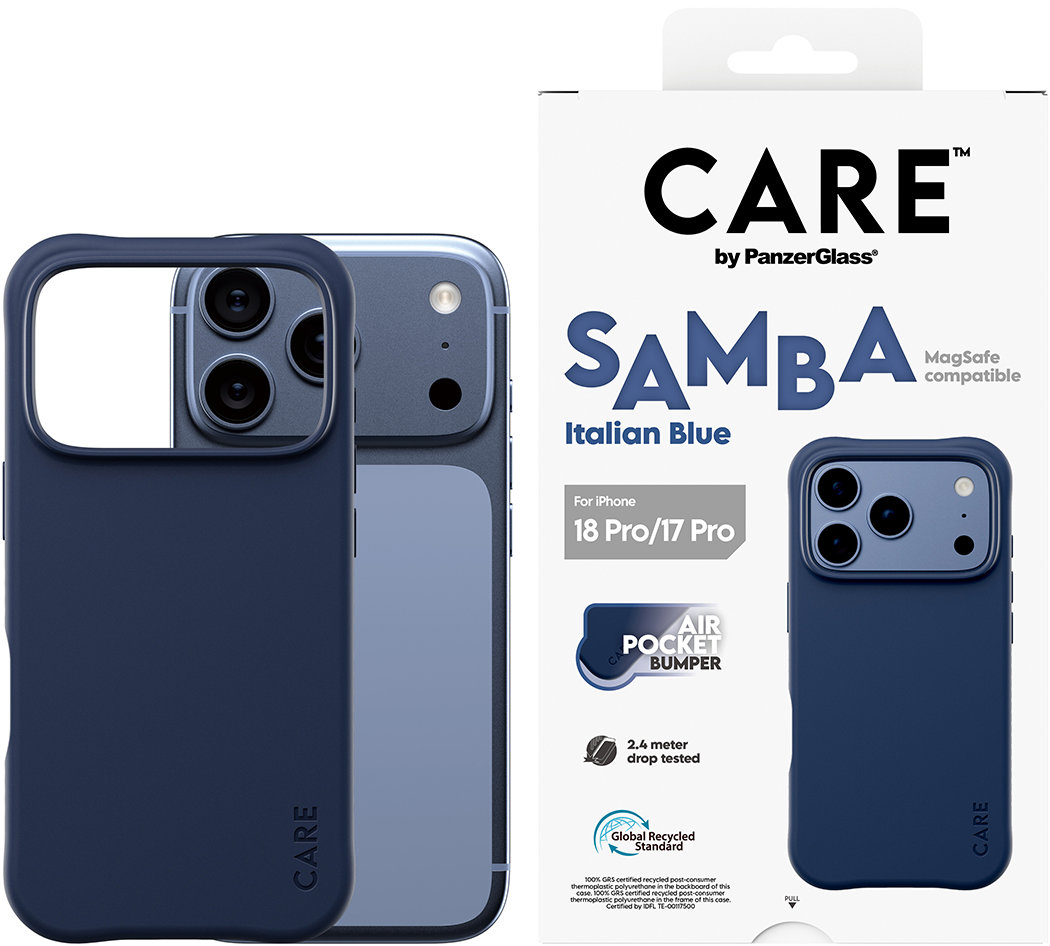 PanzerGlass CARE kryt Apple iPhone 18 Pro/17 Pro Samba Italian Blue MagSafe