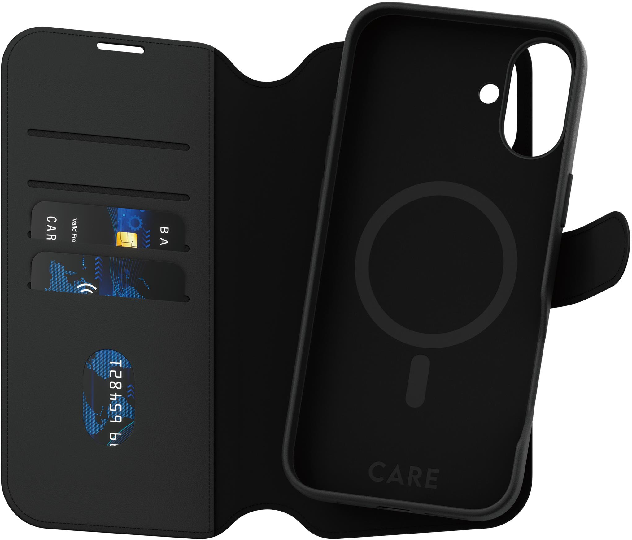 PanzerGlass CARE puzdro Apple iPhone 16 Plus MagSafe Wallet 2v1 čierny