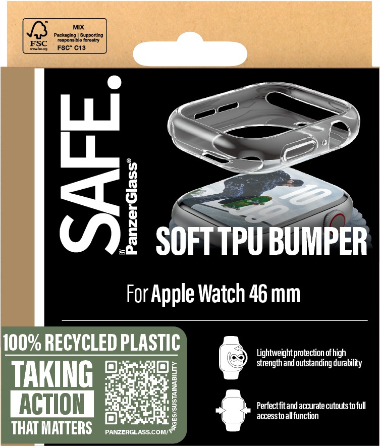 PanzerGlass SAFE Apple Watch 10 46 mm bumper číry rámček