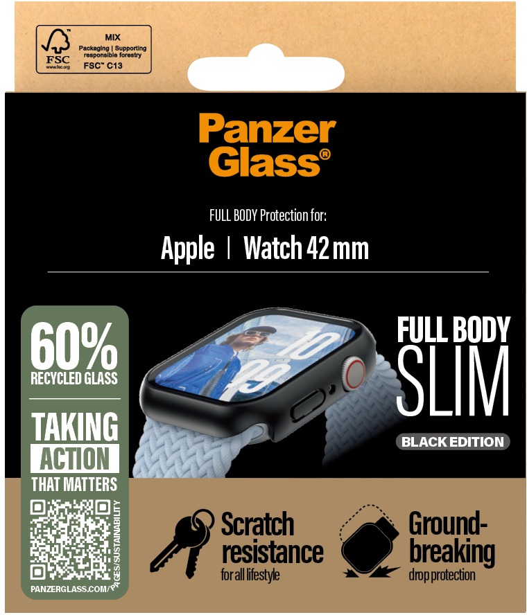 PanzerGlass Apple Watch 10 42 mm tenký čierny s ochranným sklom