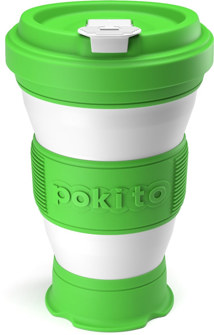 POKITO Skladací hrnček na kávu 3 v 1 limetkový