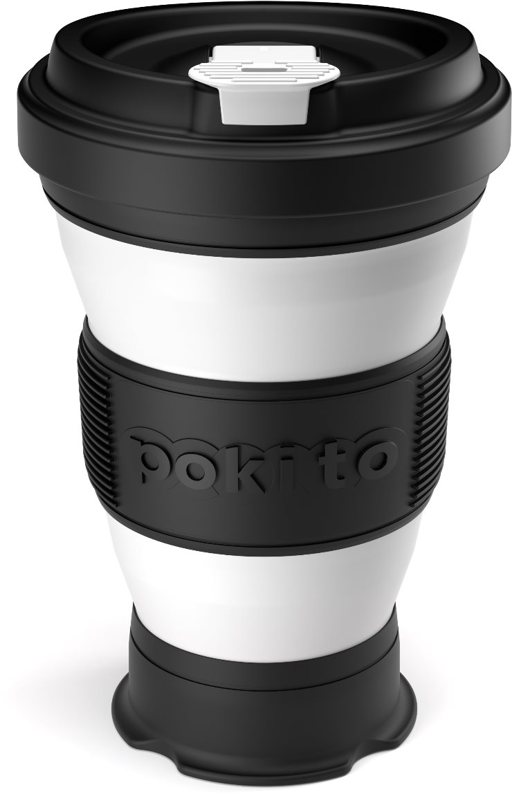 POKITO Skladací hrnček na kávu 3 v 1 ostružinový