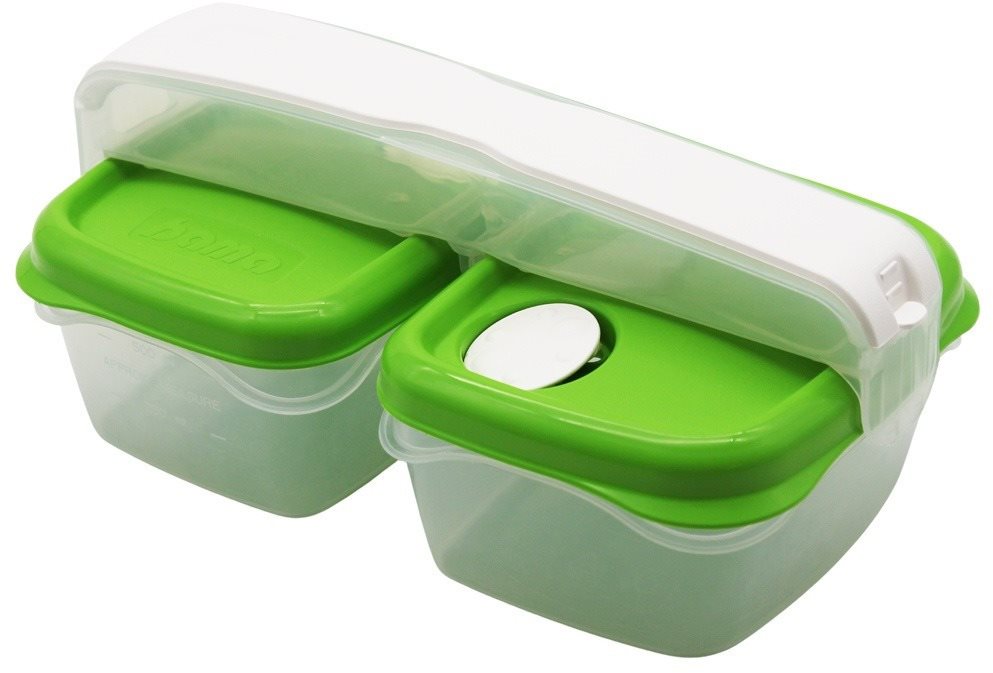 Bama Desiatová sada na uchovanie a prepravu jedla, zelená