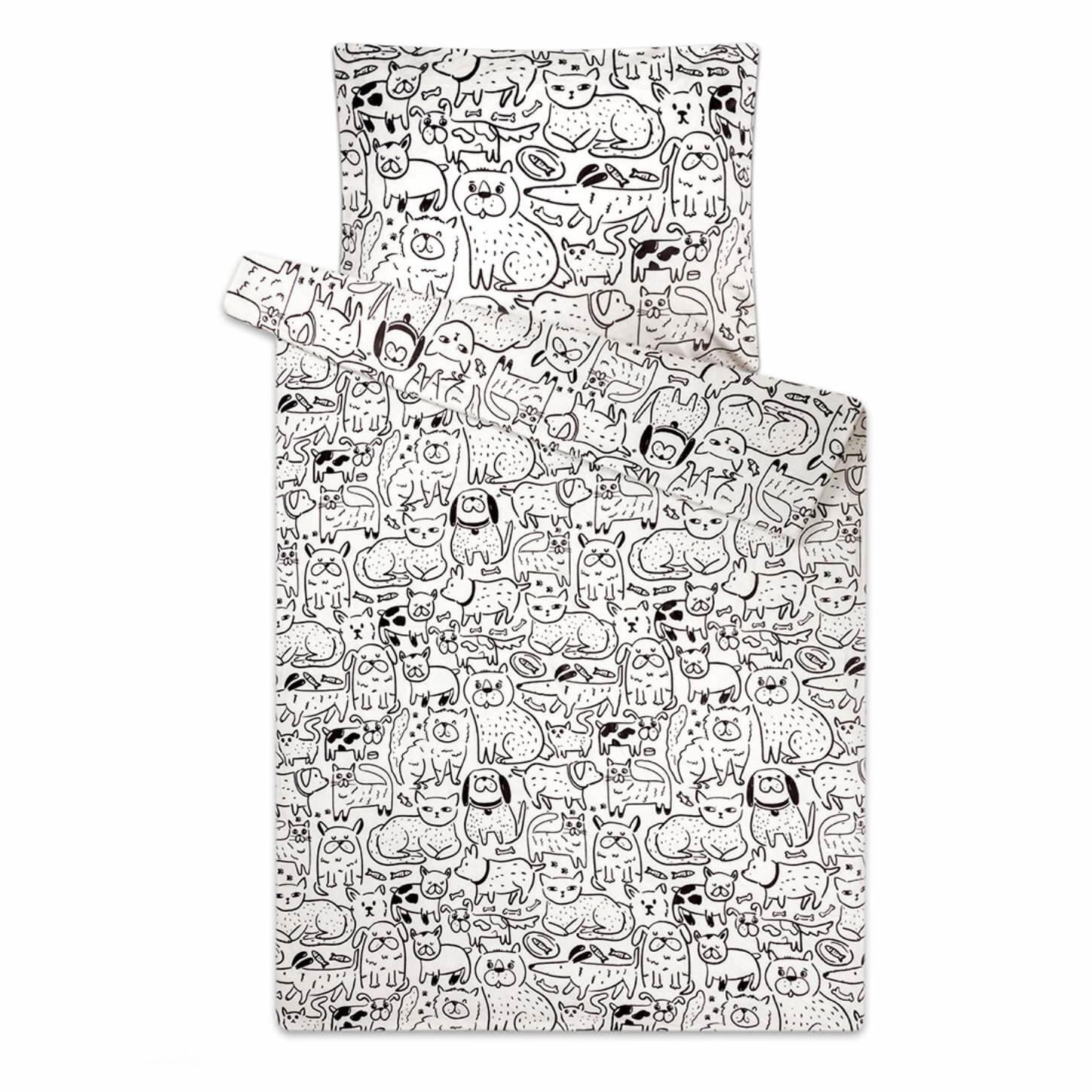 Svitap sleepwell mikroflanel Mačky a Psy 140 × 200, 70 × 90 cm