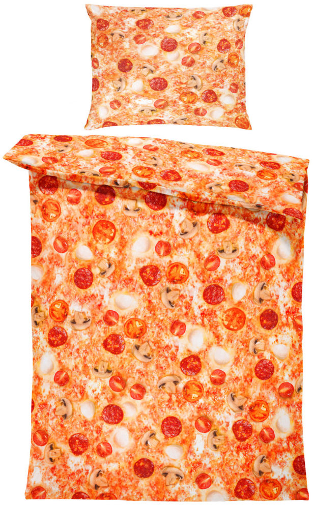 IMPAR Obliečky Pizza, 140 × 200 cm + 90 × 70 cm