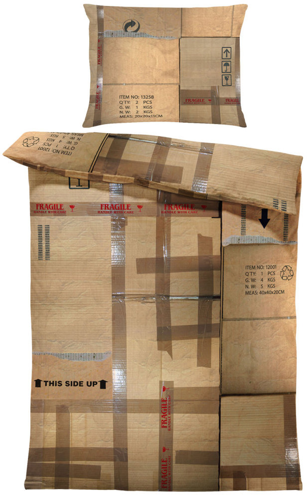 IMPAR Obliečky Kartón, 140 × 200 cm + 90 × 70 cm