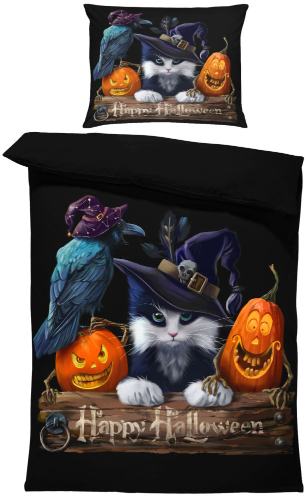 IMPAR Obliečky Happy Halloween, 140 × 200 cm + 90 × 70 cm