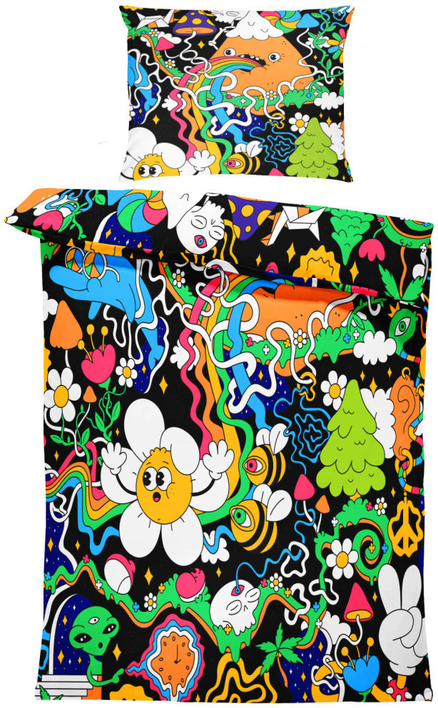 IMPAR Obliečky Psychedelic world, 140 × 200 cm + 90 × 70 cm