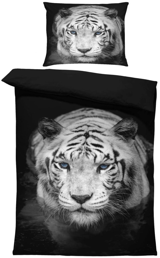 IMPAR Obliečky Biely tiger, 140 × 200 cm + 90 × 70 cm