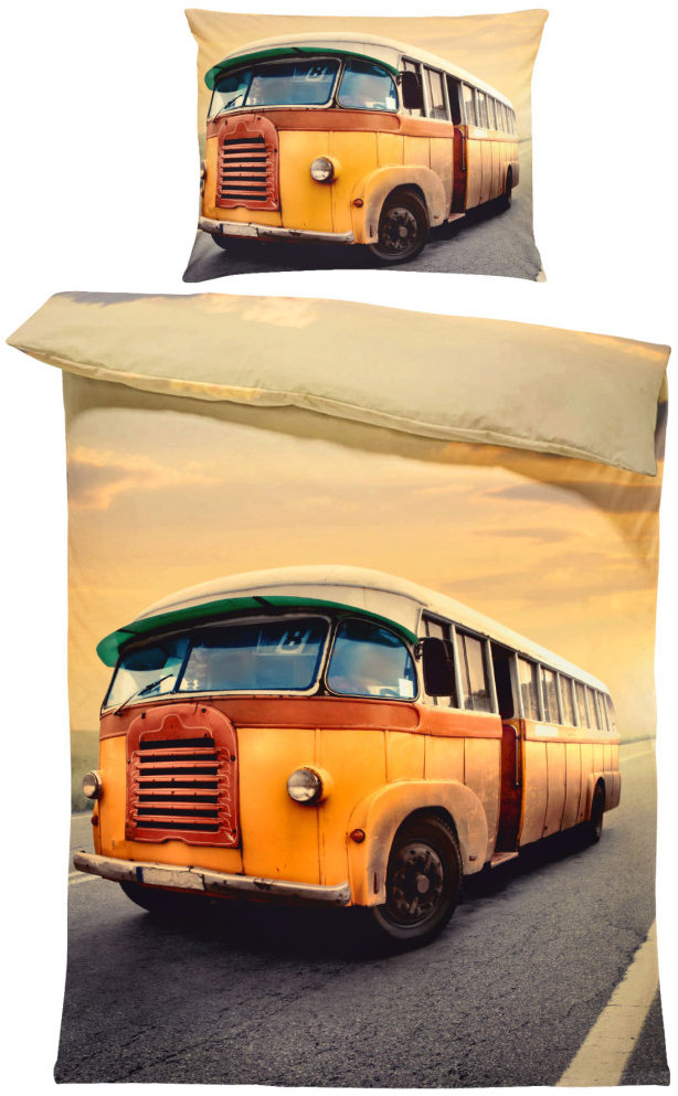 IMPAR Obliečky Retro autobus, 140 × 200 cm + 90 × 70 cm