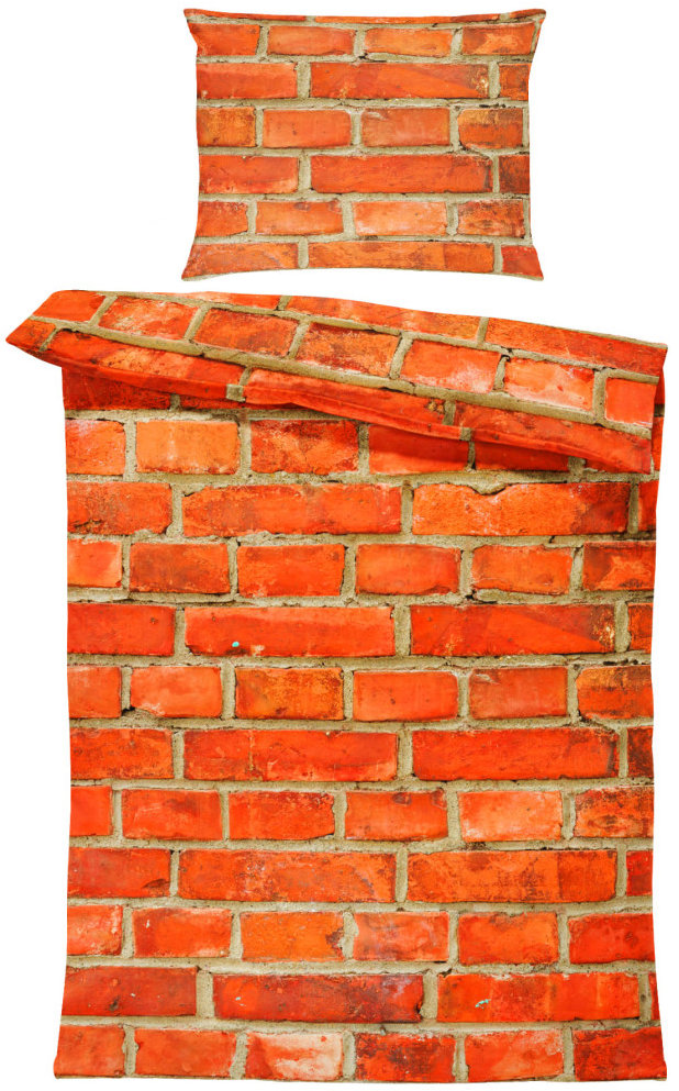 IMPAR Obliečky Tehly, 140 × 200 cm + 90 × 70 cm