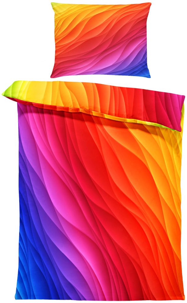 IMPAR Obliečky Farebné vlny, 140 × 200 cm + 90 × 70 cm