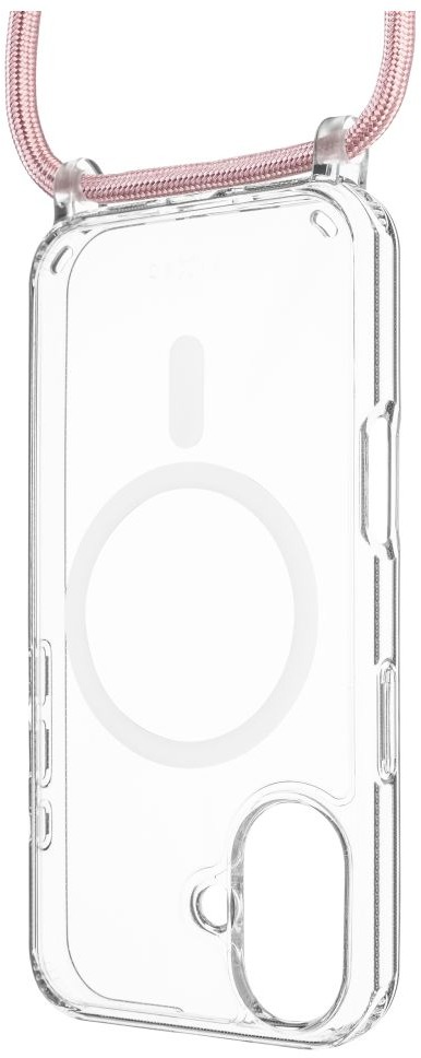 FIXED MagPure Neck s ružovou šnúrkou na krk pre Apple iPhone 16 Plus