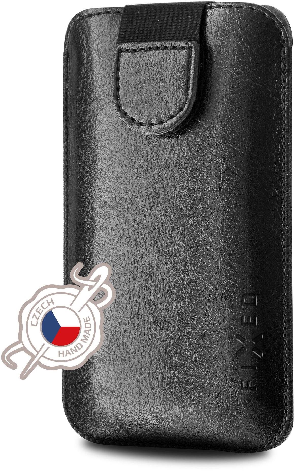 FIXED Soft Slim so zatváraním, PU koža, veľkosť 6XL+ čierne