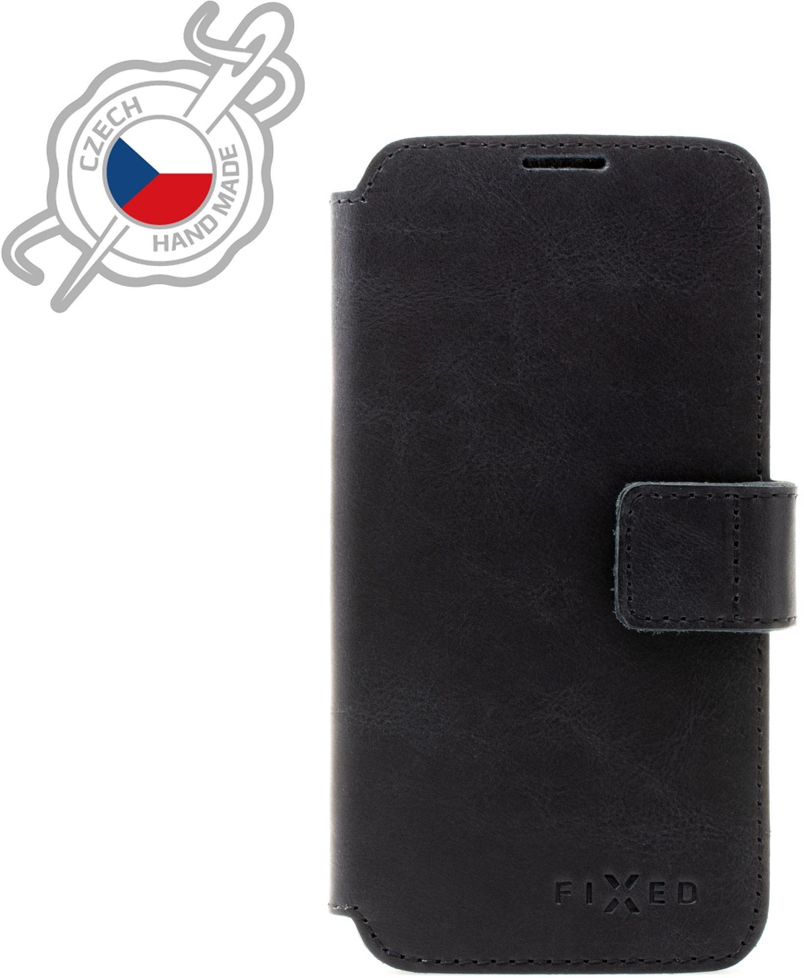 FIXED ProFit z pravej hovädzej kože pre Apple iPhone 7/8/SE (2020/2022) čierne