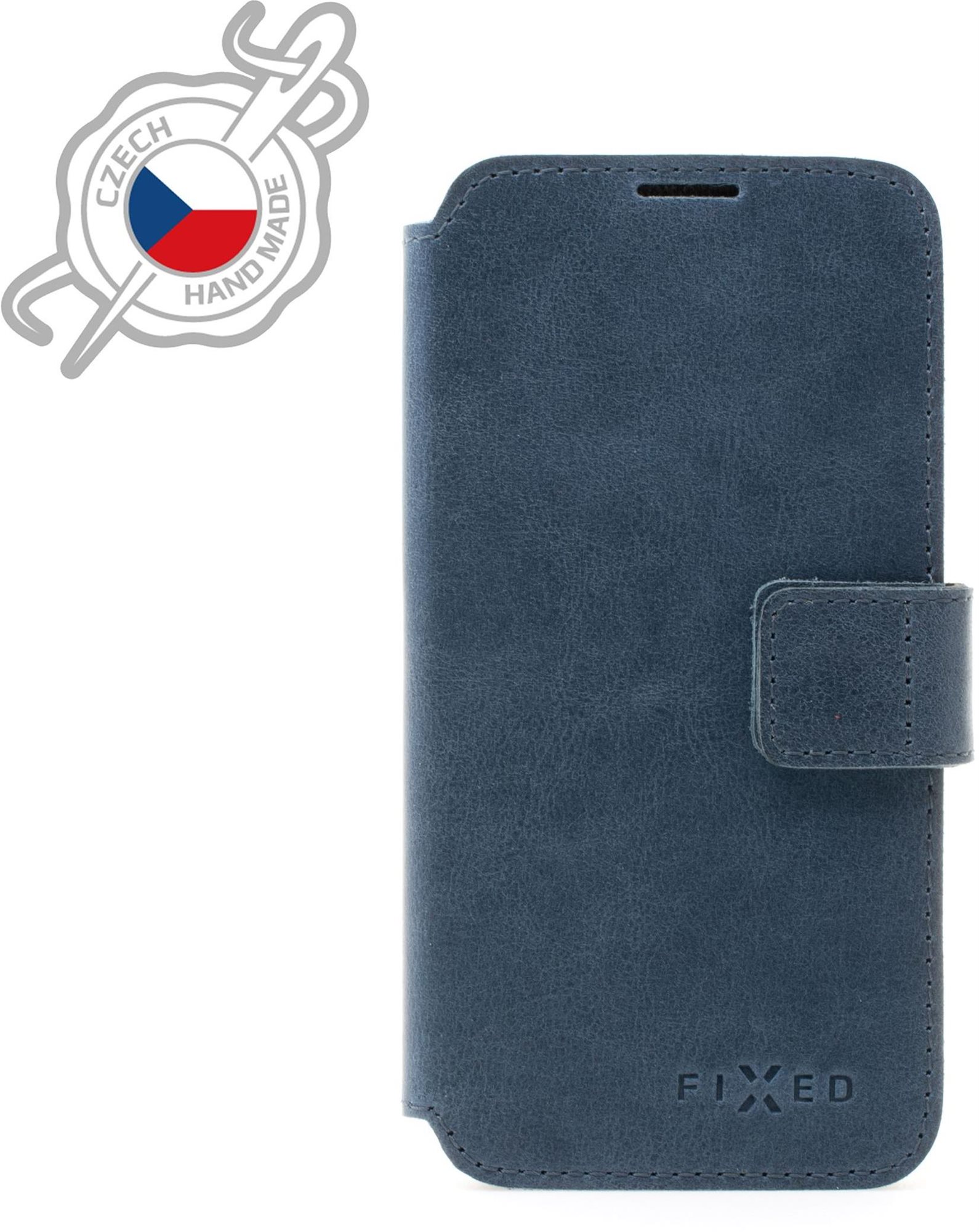 FIXED ProFit z pravej hovädzej kože pre Apple iPhone 7/8/SE (2020/2022) modré