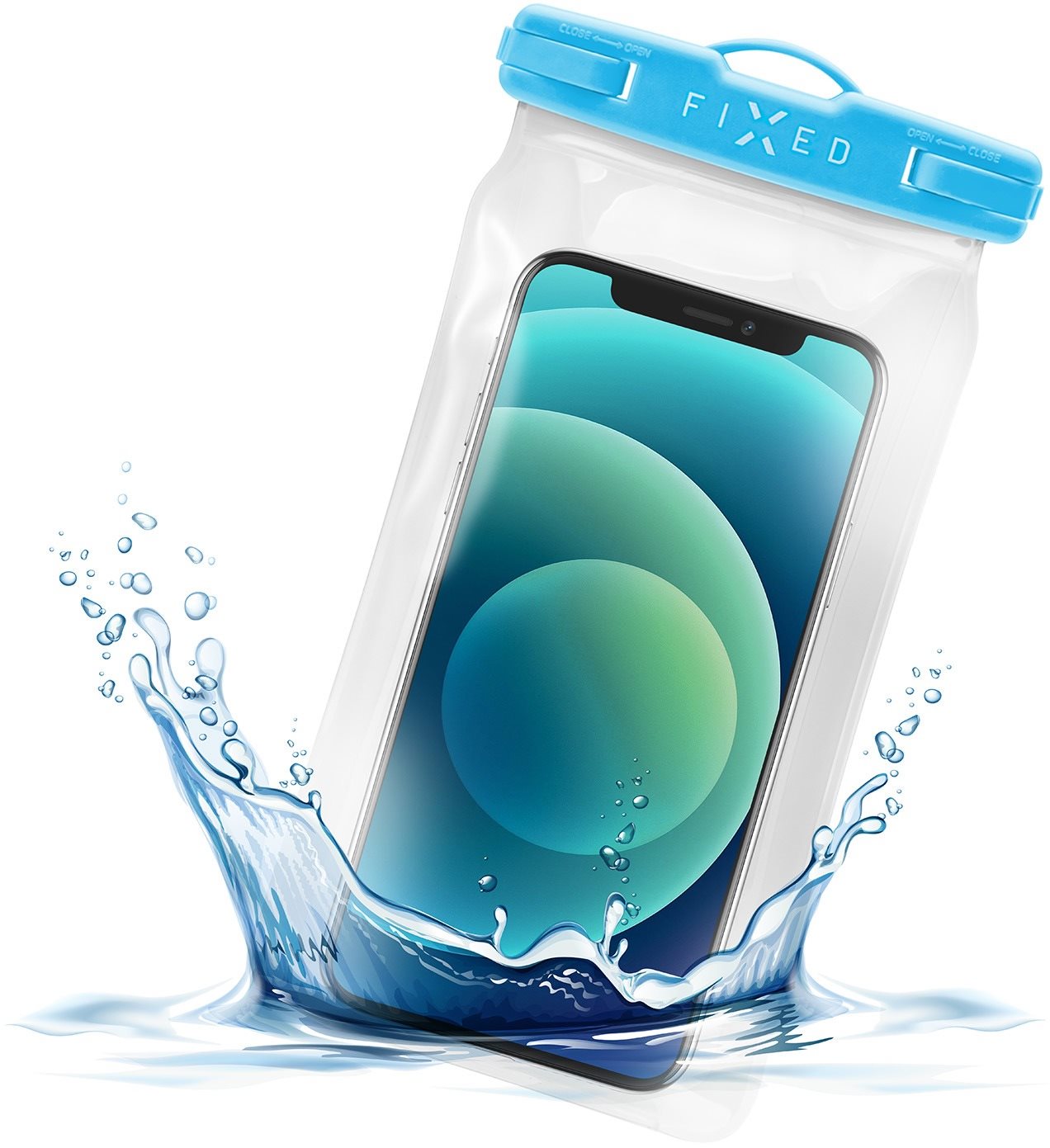 FIXED Float s uzamykacím systémom a certifikáciou IPX8 modré
