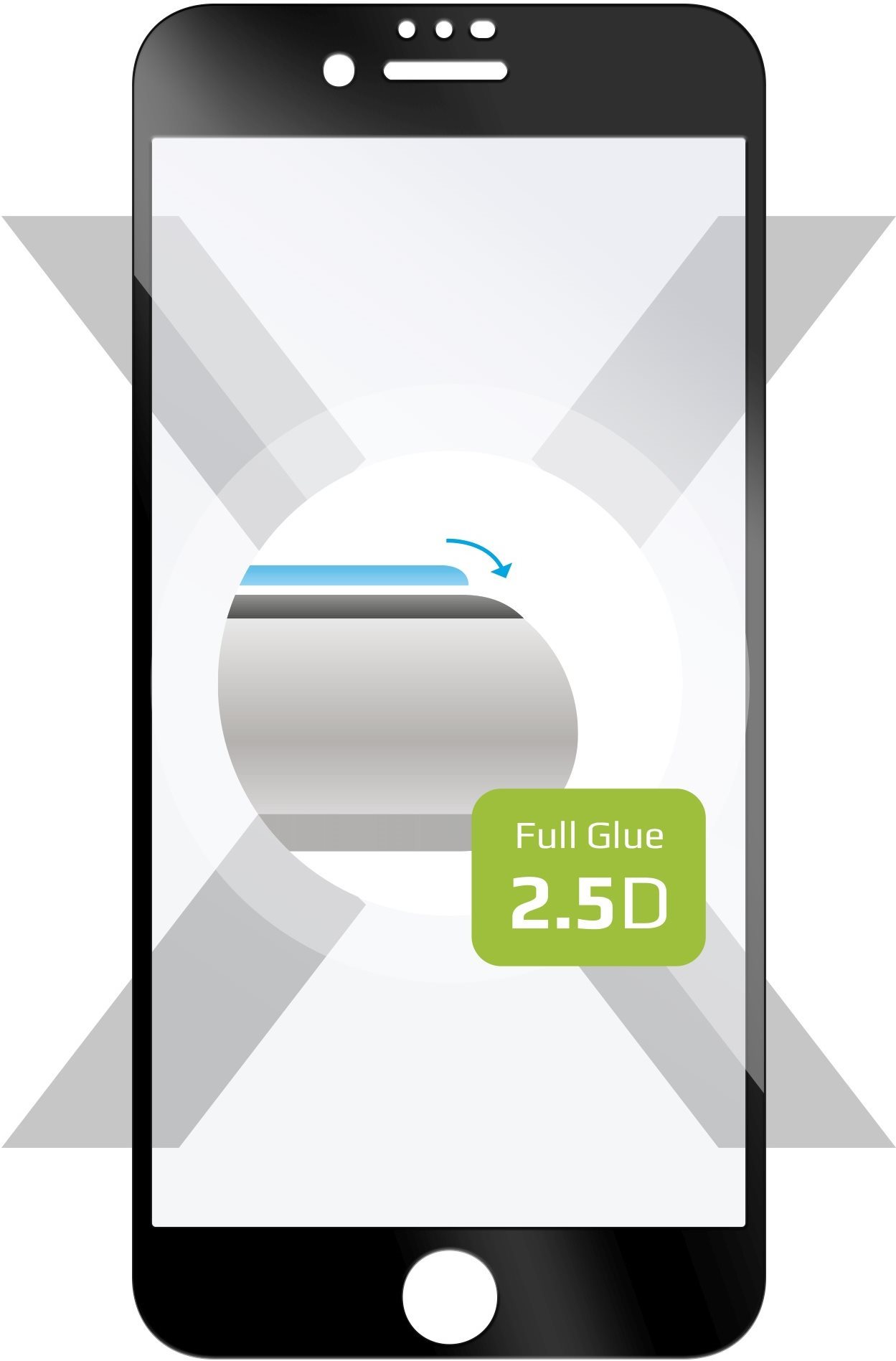 FIXED FullGlue-Cover pre Apple iPhone 7/8/SE (2020/2022) čierne