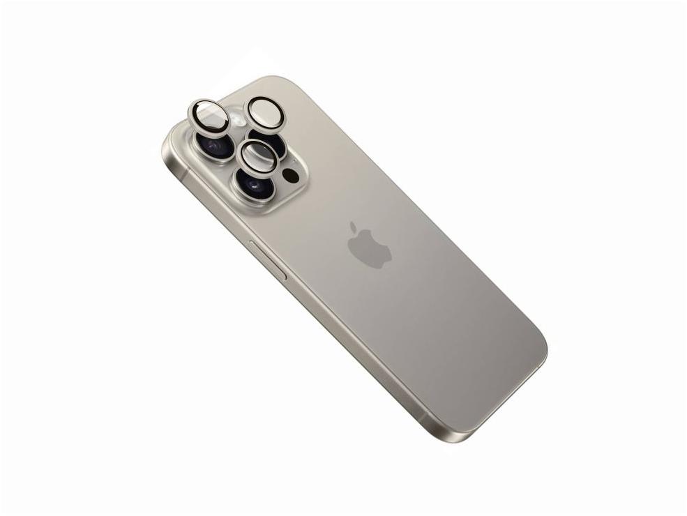 FIXED Camera Glass na Apple iPhone 15 Pro/15 Pro Max prírodný titán