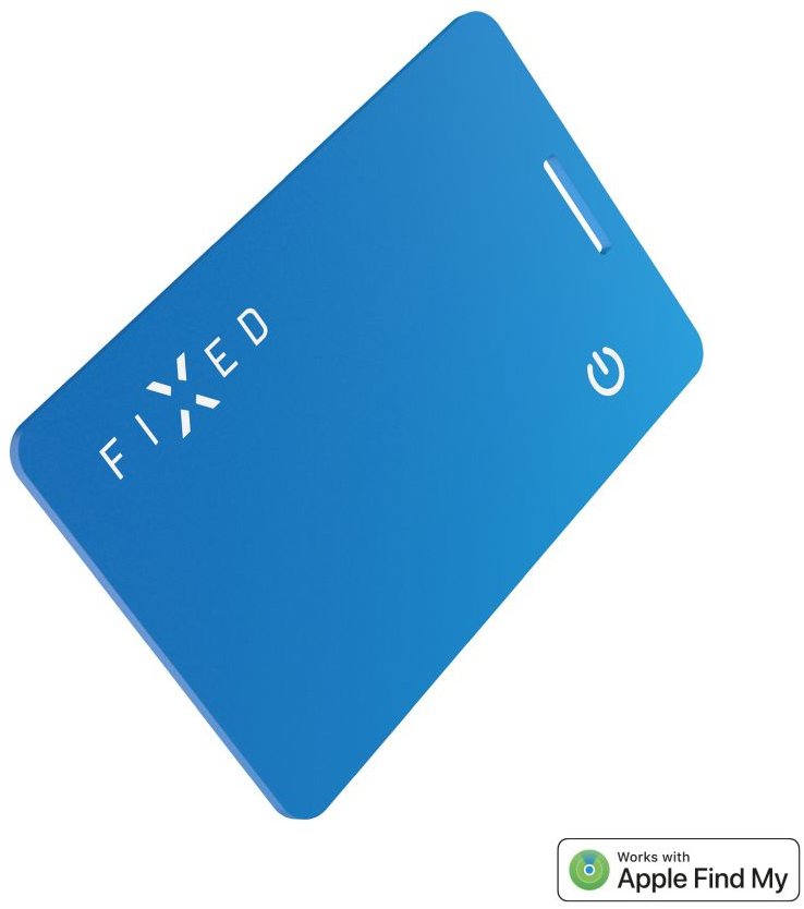 FIXED Tag Card2 Slim s podporou Find My bezdrôtové nabíjanie modrý