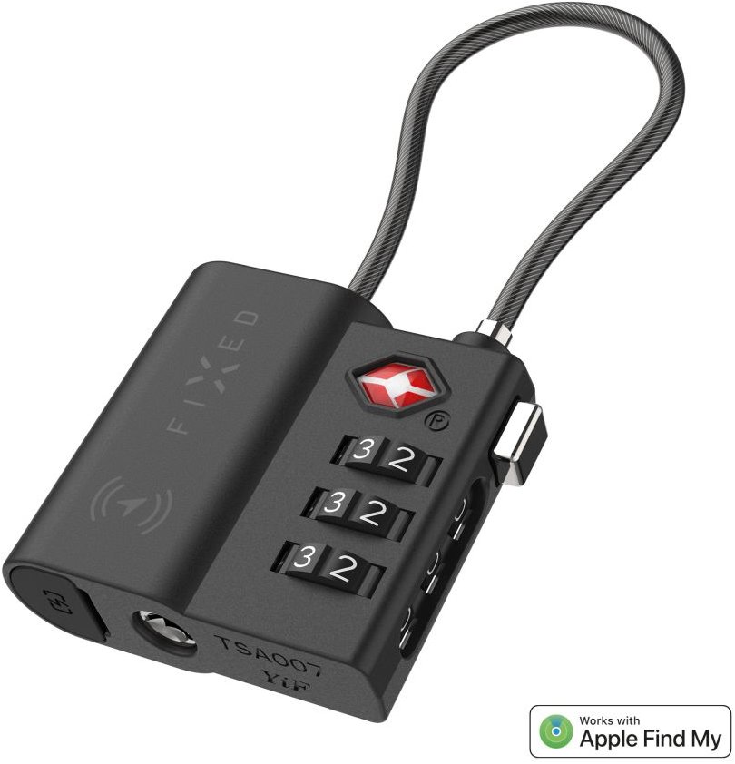 FIXED Tag Lock s podporou Find My a TSA čierny